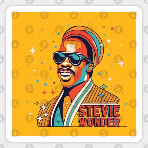 Stevie Wonder WPAP Limit Color Magnet by Aldrvnd